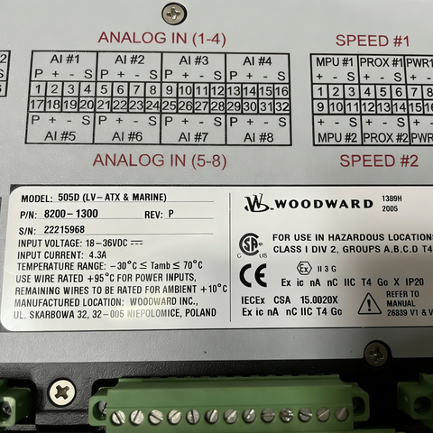 Gobernador digital Woodward 8200-1300