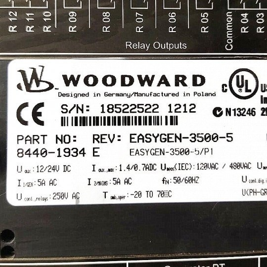 Woodward 8440-1934 Genset Control for Complex Breaker Applications