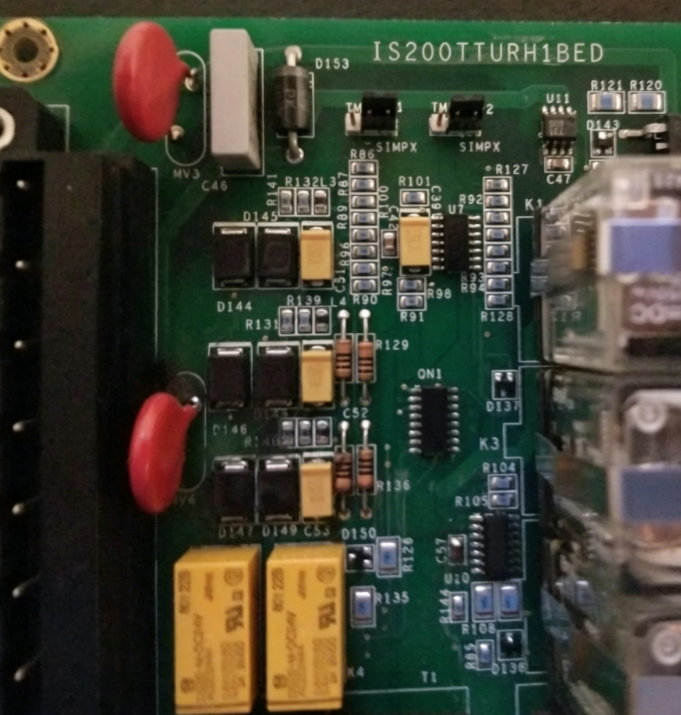 GE IS200TTURH1BED Primary Turbine Protection Input Board