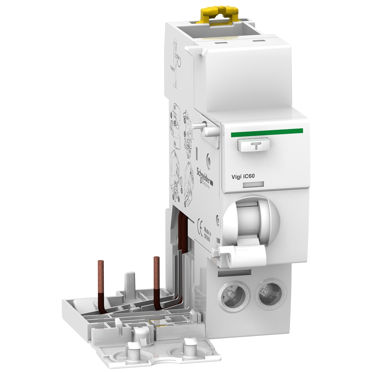 Schneider A9V61225 Vigi iC60 - earth leakage add-on block - 2P - 25A - 30mA - SI type
