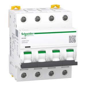 Schneider A9F84450 iC60H - miniature circuit breaker - 4P - 50A - C curve