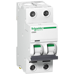 Schneider A9F54201 Acti9 iC60H 2P 1A C Miniature Circuit breaker