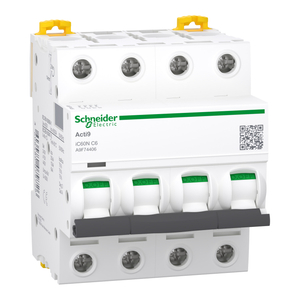 Schneider A9F74406 iC60N - miniature circuit breaker - 4P - 6A - C curve