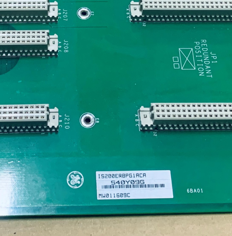 GE IS200ERBPG1ACA Exciter Regulator Backplane