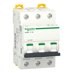Schneider A9F84301 iC60H - miniature circuit breaker - 3P - 1A - C curve