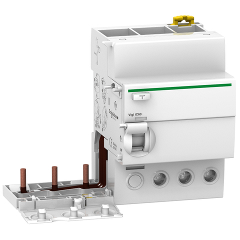 Schneider A9V51363 Vigi iC60 - earth leakage add-on block - 3P - 63A - 30mA - A type